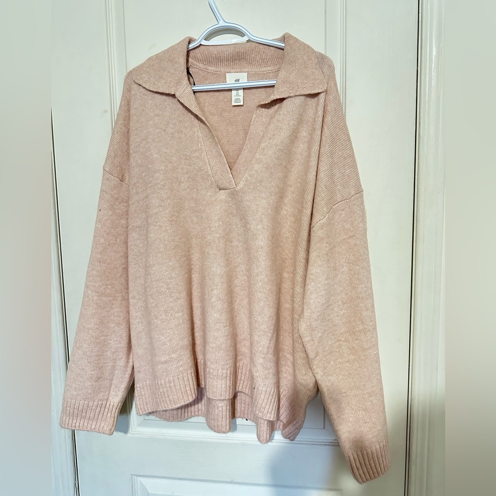 H&M Collared Pink sweater